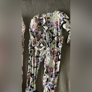 Bamboo footie baby girl 0/3 months